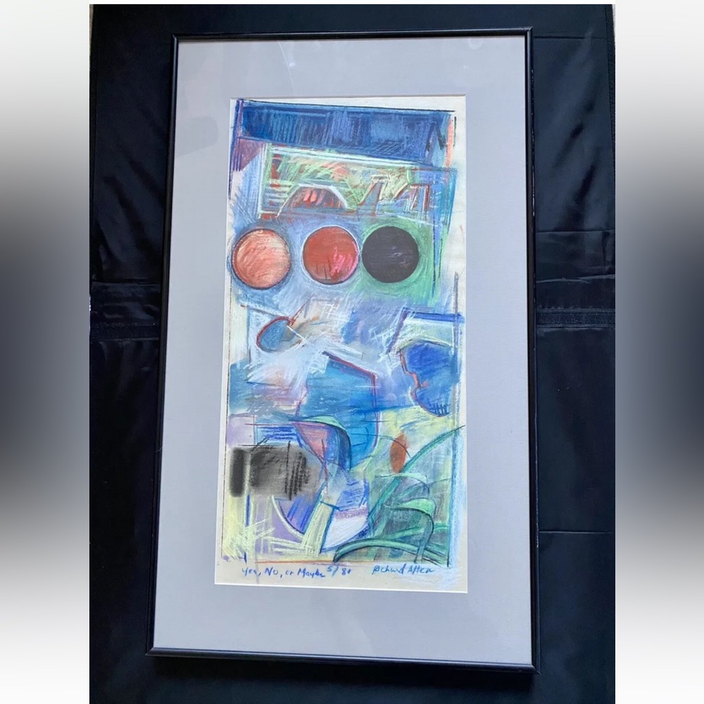 Abstract original art Richard Allen custom frame Mark Rothko Jackson Pollock